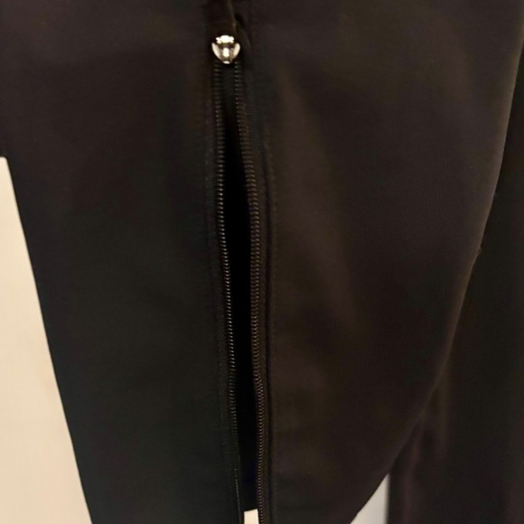Nike Dry Fit Black Large Running Pants/tights with zipper cuff Athletic Workout - Picture 3 of 9